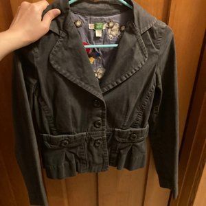 Anthropologie Charcoal Blazer